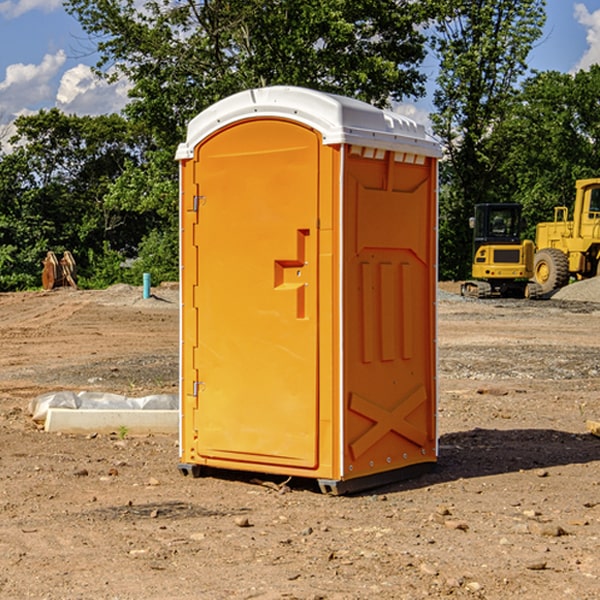 how often are the porta potties cleaned and serviced during a rental period in Brockway